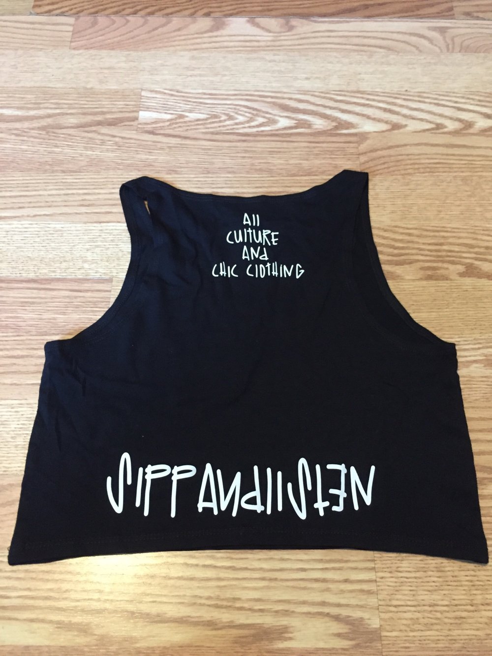( For Women ) Minding My Busyness / Cassettes and Bones Crop Top