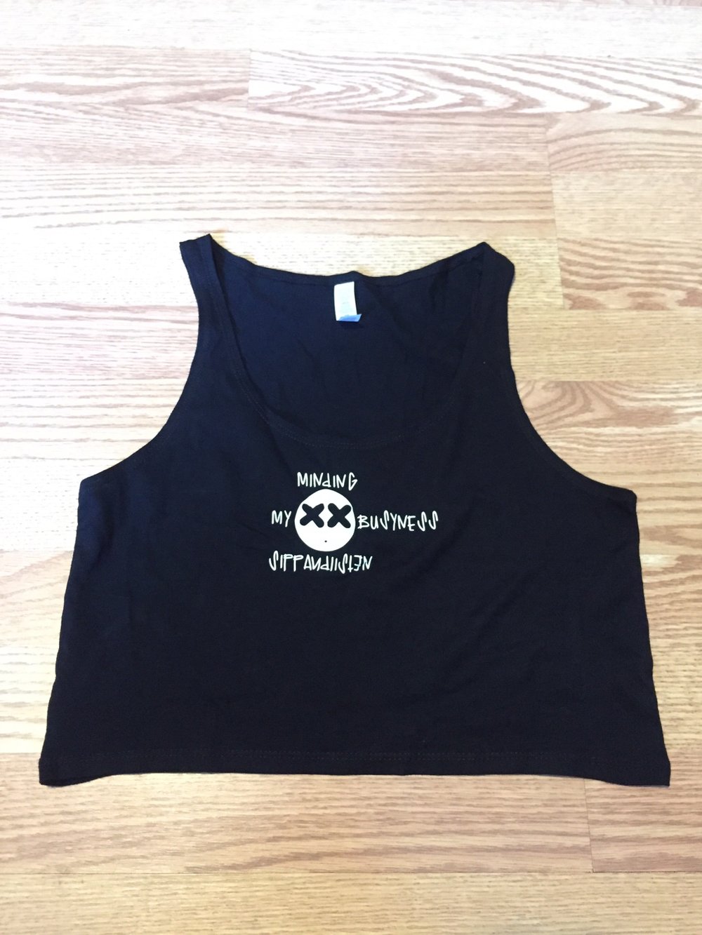 ( For Women ) Minding My Busyness / Cassettes and Bones Crop Top