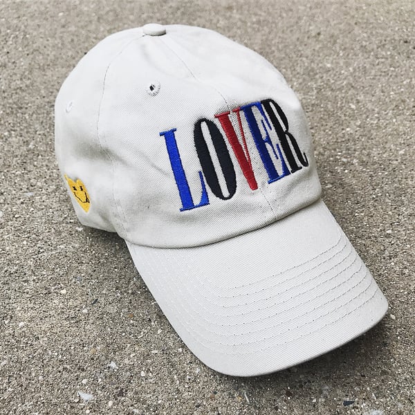 Image of The "LOVER" Dad Hat Multi in Cream