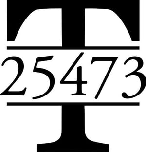 Image of Vinyl Decal For Your Mailbox, Front Door, Business Address Lettering, Address Label