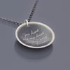 Sterling Silver Friendship Quote Necklace