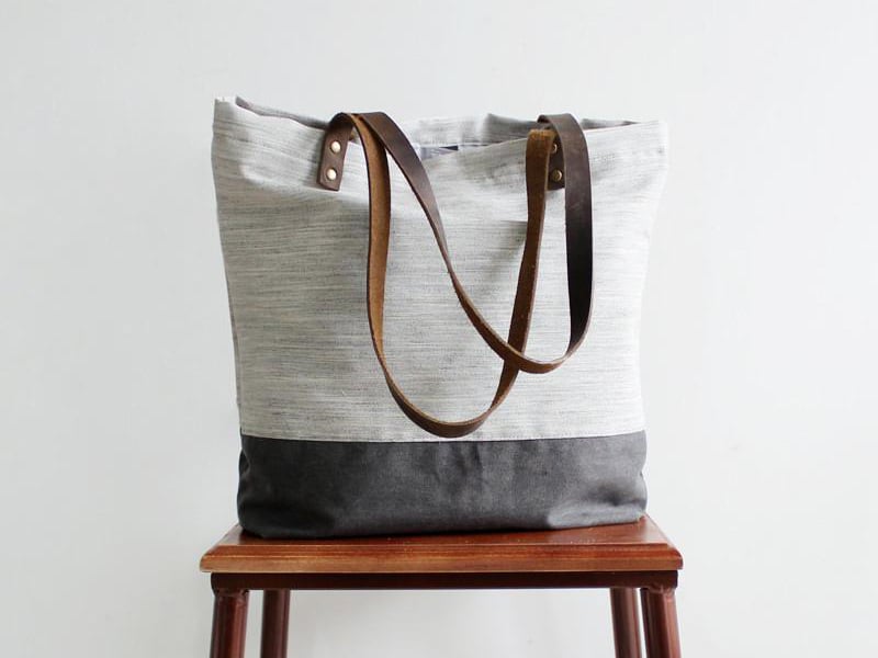 Image of Handmade Canvas Tote Bags, Women Shoulder Bags,  College Handbags 14040
