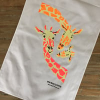 Hand Screenprinted Giraffe Tea-towel
