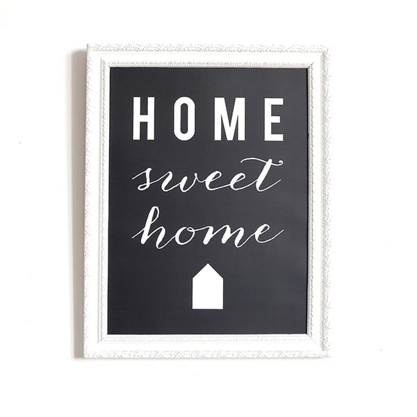 Image of AFFICHE 30x40 CM / HOME SWEET HOME / ARDOISE