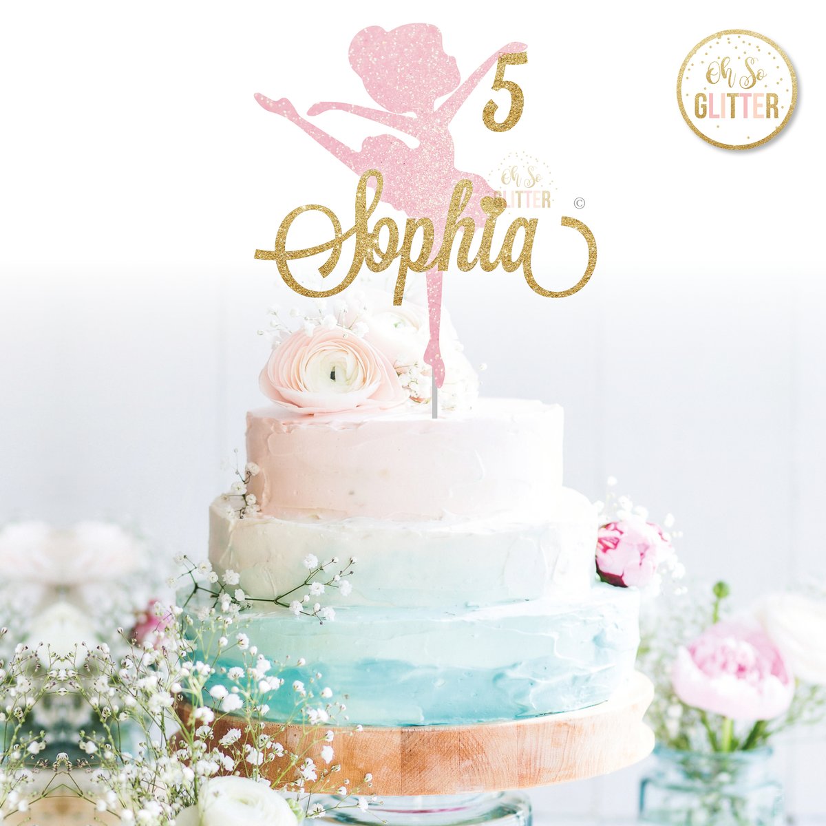 Ballerina Cake Topper Oh So Glitter