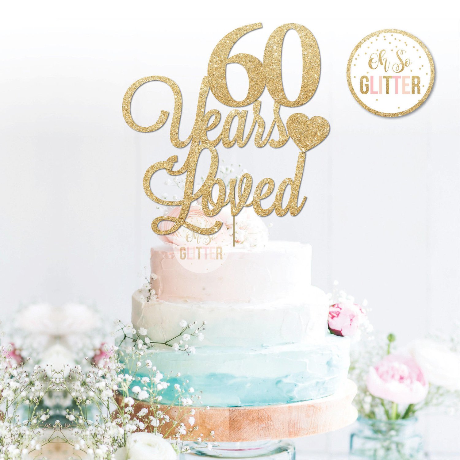 Image of Years Loved cake topper