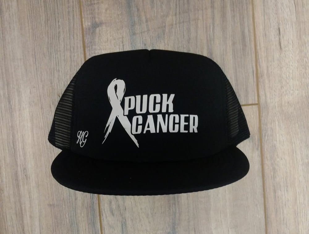 Image of Puck Cancer Black Mesh Snapback