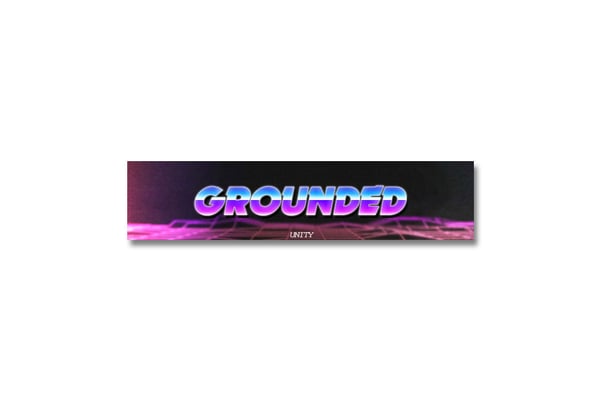 Image of 80's Retro Grounded Box Logo Slap Sticker (Pre-order)