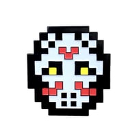 8-bit Hockey Mask WHITE (Enamel Pin)
