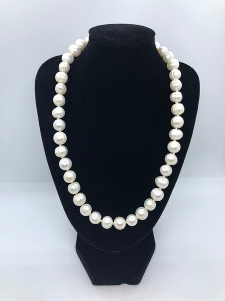 Image of White Freshwater Cultured Potato Pearl Necklace