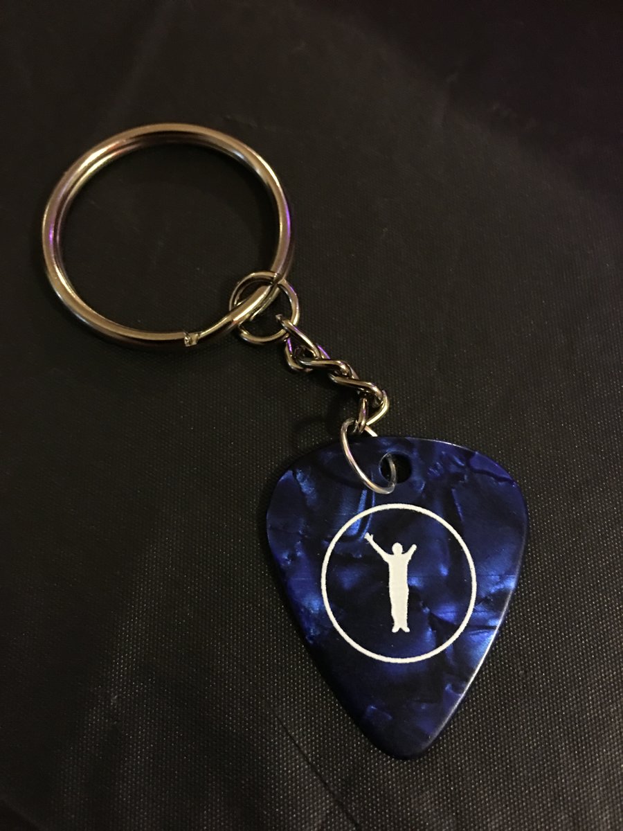 Image of Guitar pick keychain - blue