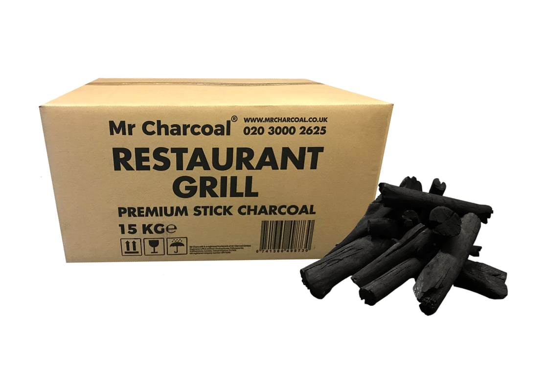 Image of 15kg Restaurant Grill Premium Stick Charcoal