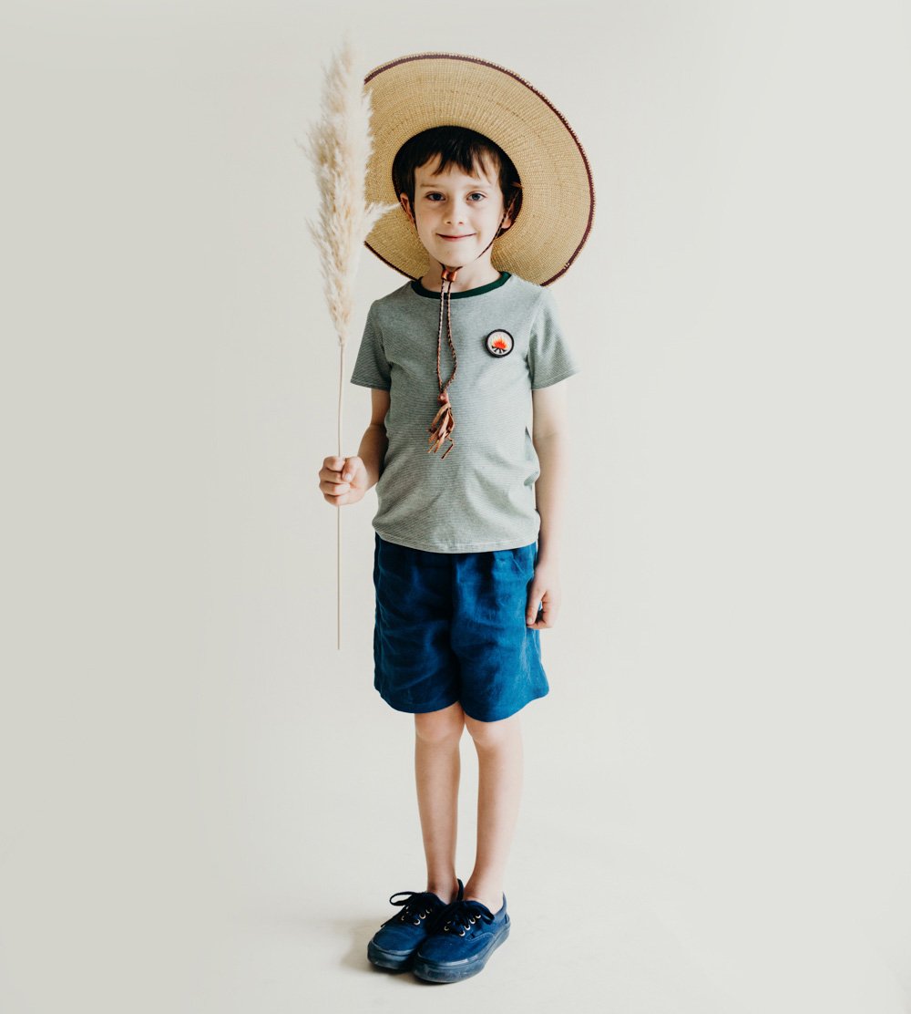 Image of Everyday linen shorts brick  & rose clay