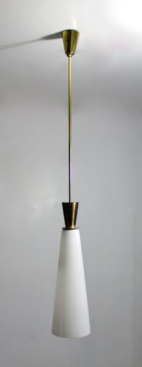 Image of White Glass Pendant Light