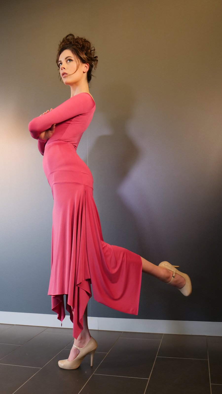 Image of Barcelona Skirt - Fuchsia J3346 Dancewear latin ballroom