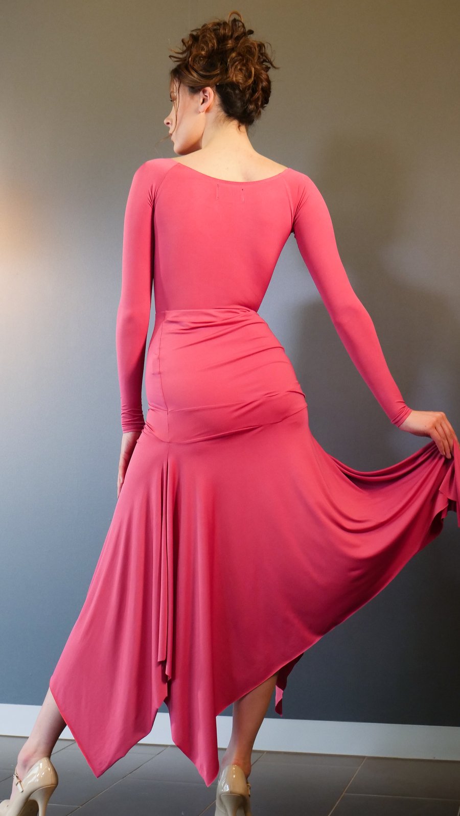 Image of Barcelona Skirt - Fuchsia J3346 Dancewear latin ballroom