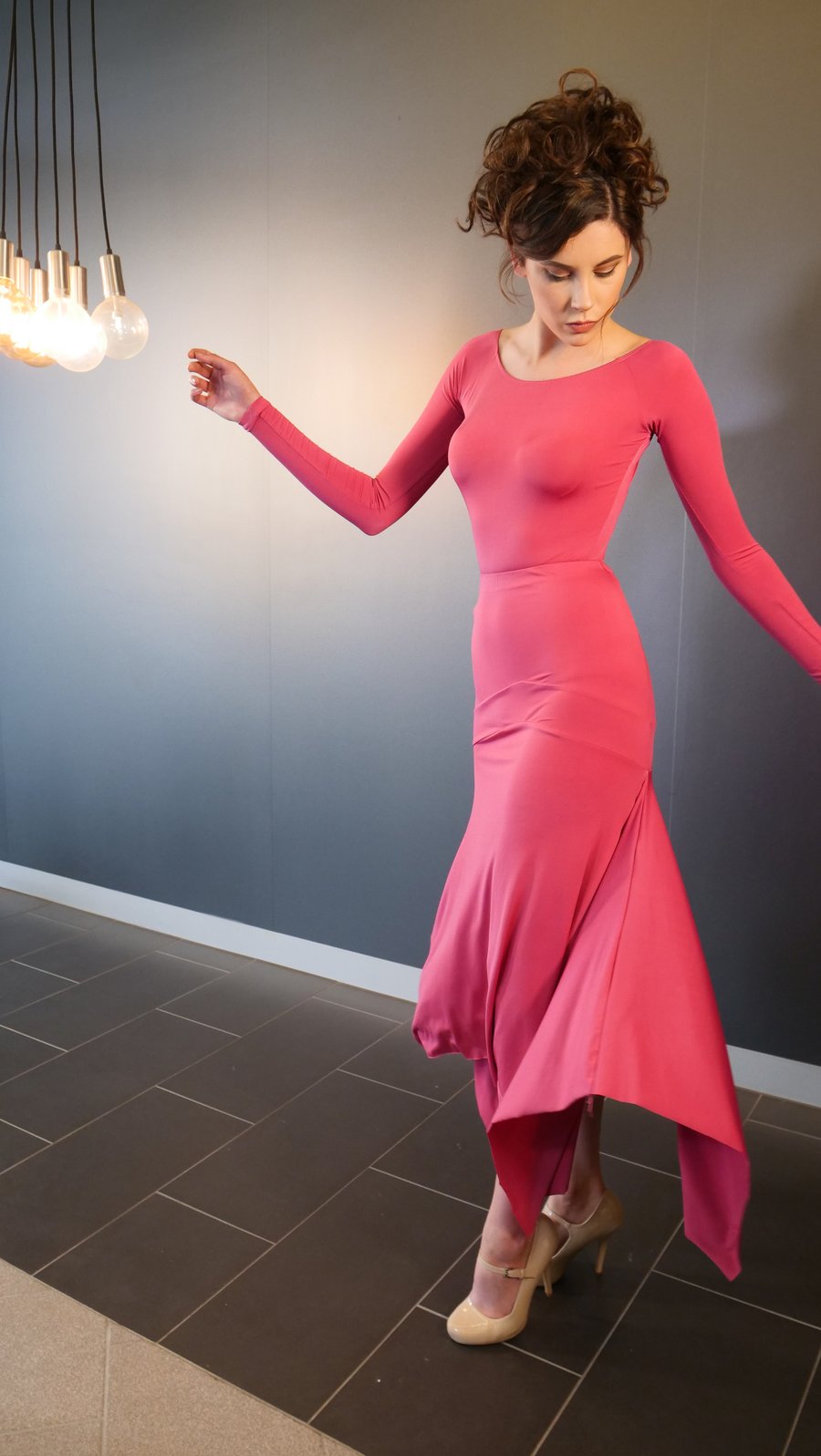 Image of Barcelona Skirt - Fuchsia J3346 Dancewear latin ballroom