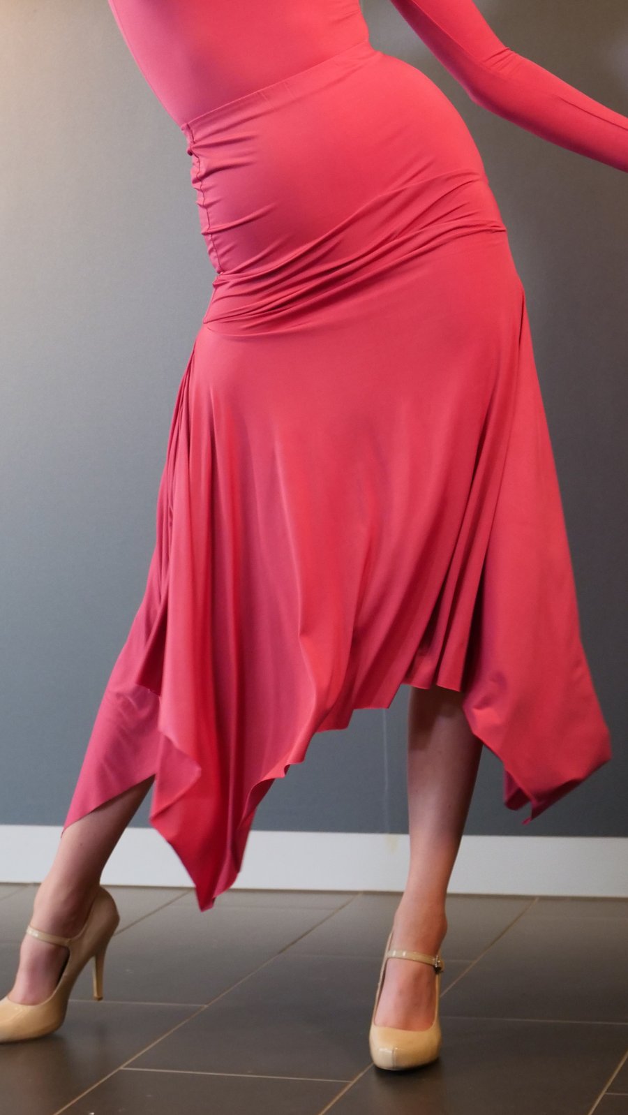 Image of Barcelona Skirt - Fuchsia J3346 Dancewear latin ballroom