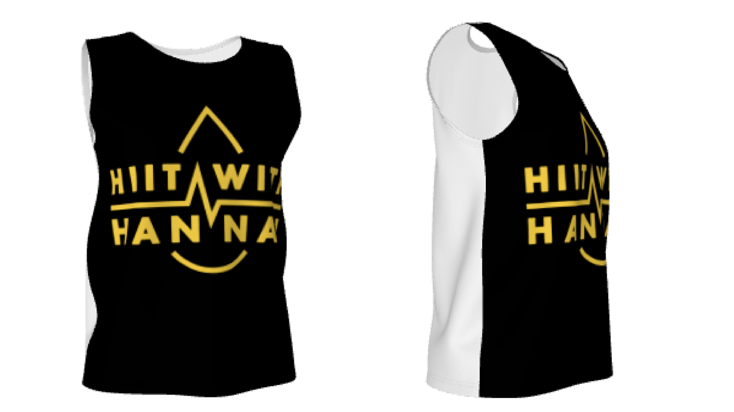 Image of Black and Yellow Statement Tank