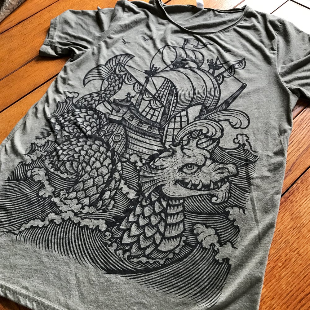 T-Shirt: Serpent and Ship