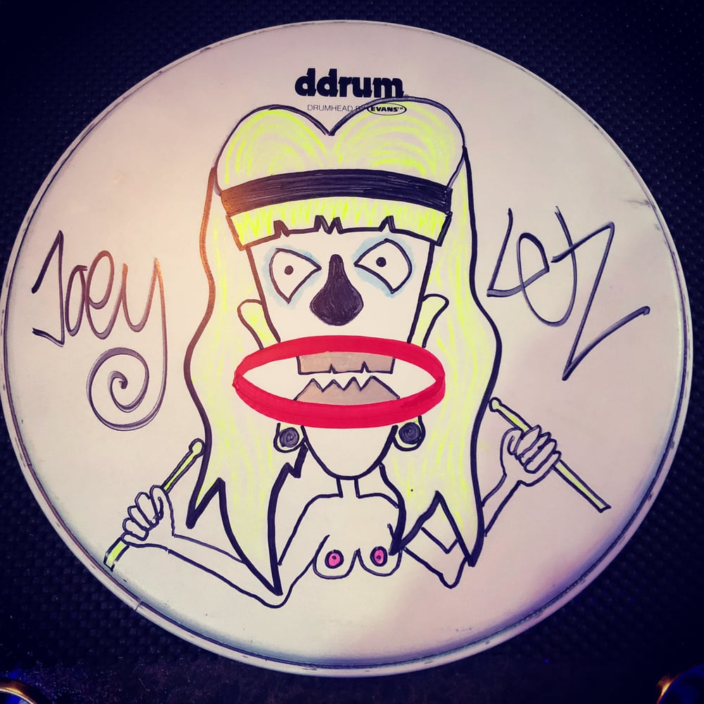 Image of personalized, custom drum head by Joe Letz