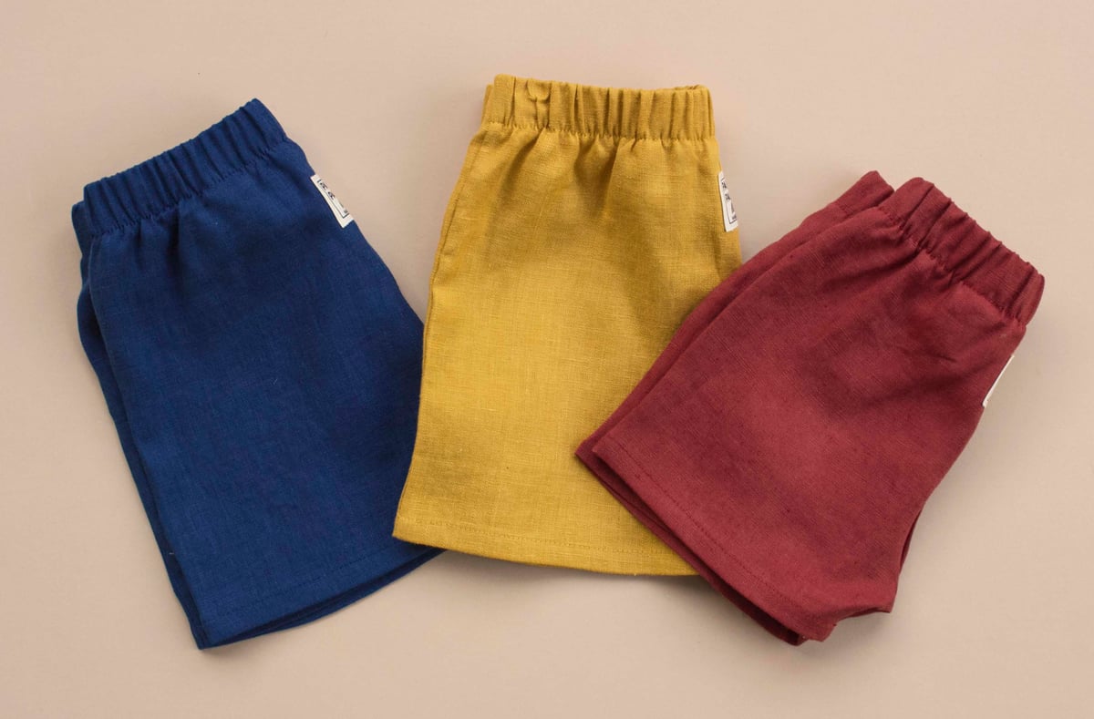 Image of Everyday linen shorts brick 