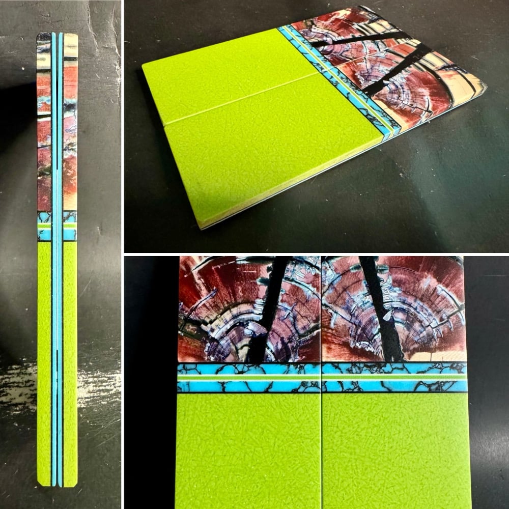 Image of Mammoth Tusk & Glass Fiber Segmented Knife Scales 2