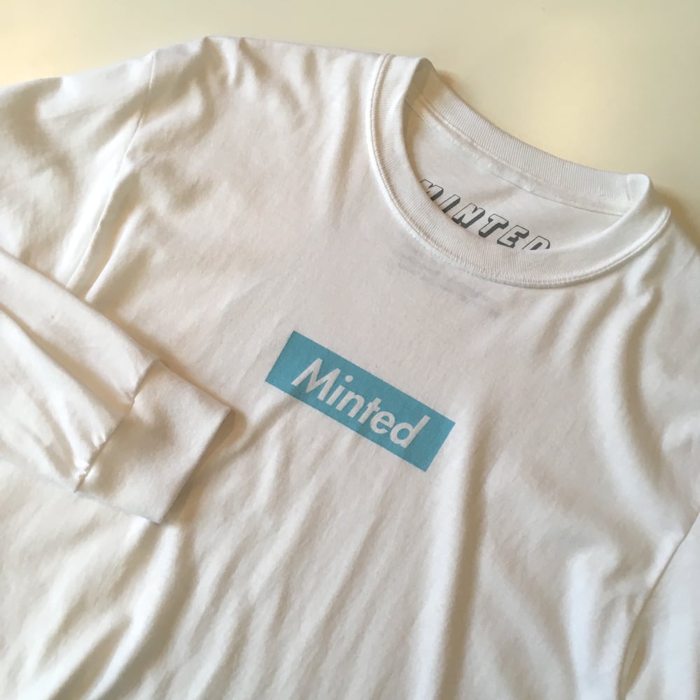 Image of Minted Box Logo - Long Sleeve (Baby Blue)