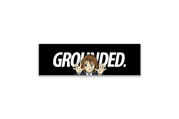Image of Anime Grounded box logo slap sticker (Pre-Order)