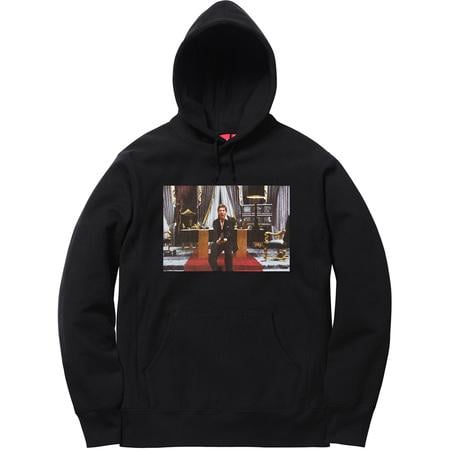 Image of SUPREME/SCARFACE - FRIEND HOODED SWEATSHIRT (BLACK)