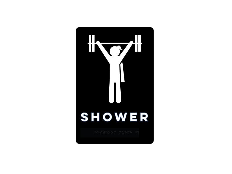 Image of Unisex Lifter Braille ADA Signage