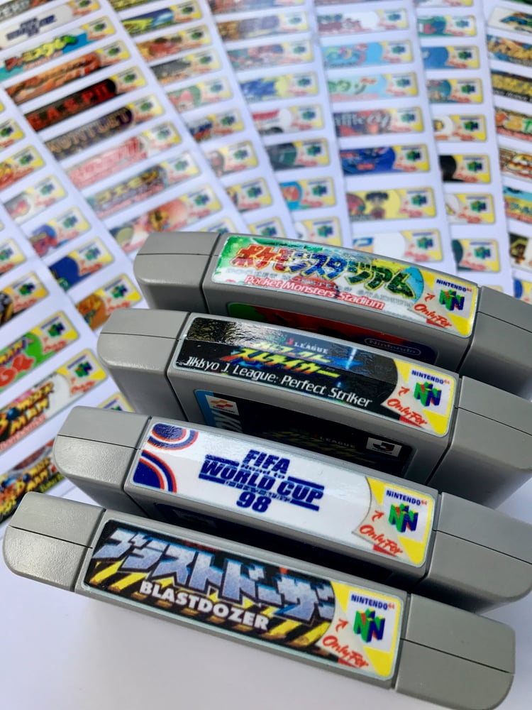 Image of Japan Nintendo 64 N64 Sticker Labels (For All 196 Custom Japan Game Stickers) Released in Japan