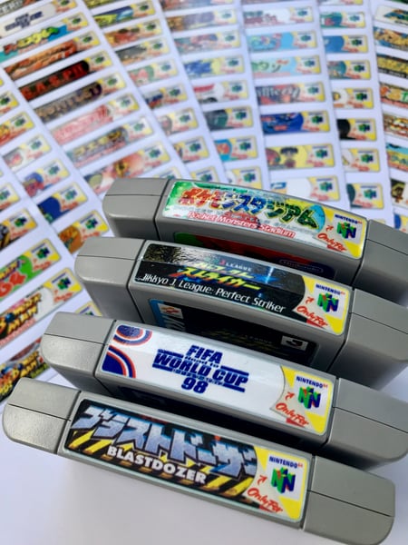 Image of Japan Nintendo 64 N64 Sticker Labels (For All 196 Custom Japan Game Stickers) Released in Japan