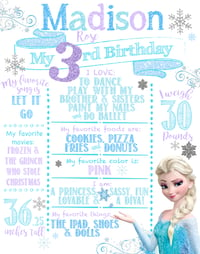 Elsa themed Birthday Board