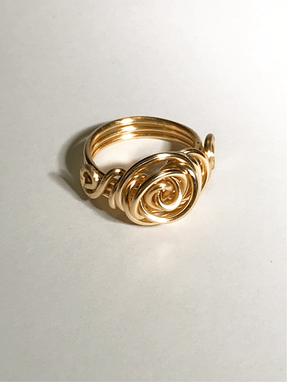 Image of Copper Wire Rose Ring.