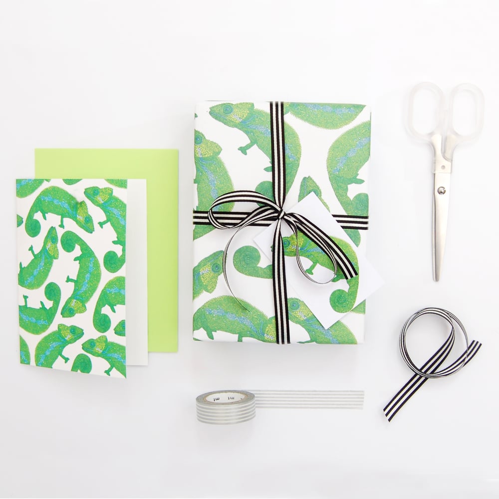 Image of Chameleon Eco Wrapping Paper