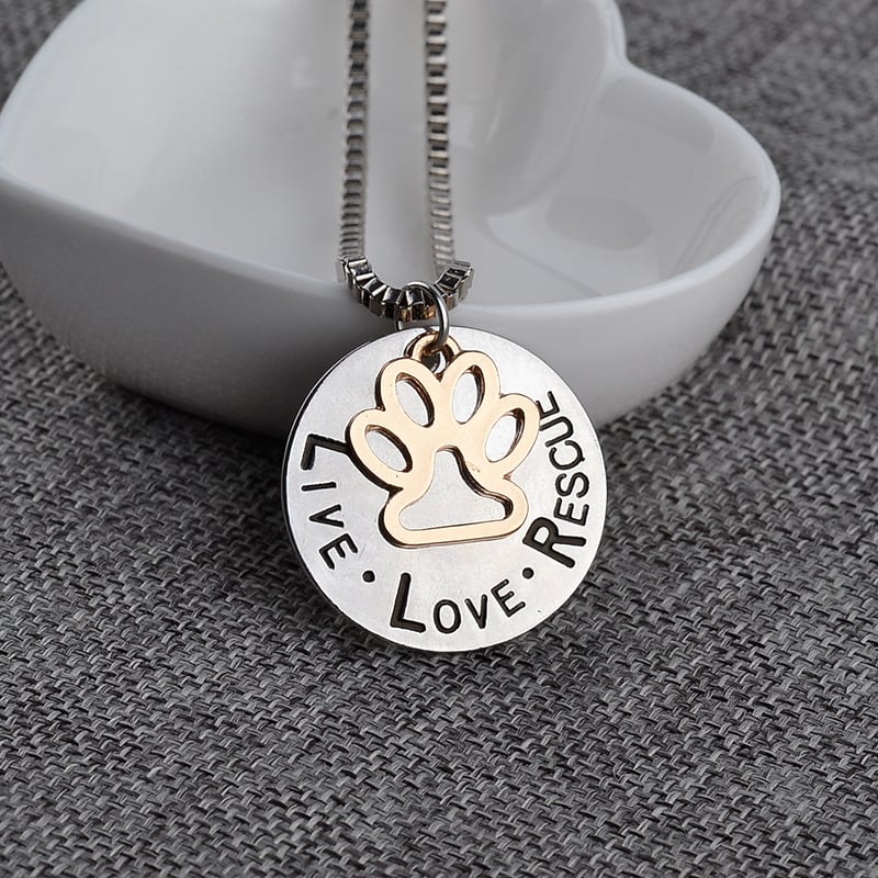 price comparison 14K Real Gold Dog Paw Print Necklace Pet Bear Foot |  www.pipalwealth.com