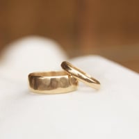 Image 4 of Thick gentle flow Gold ring