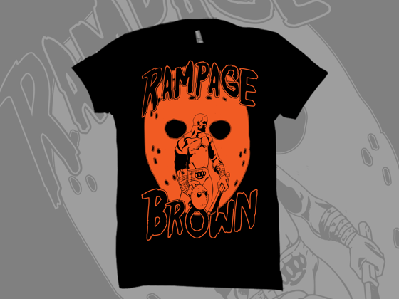 Image of Rampage Brown "Friday the 13th" T-Shirt (ORANGE /Black)