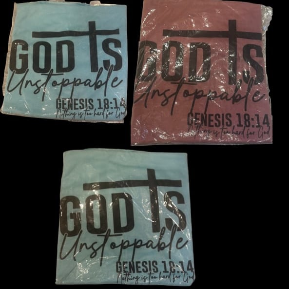 Image of God is unstoppable 100% Polyester