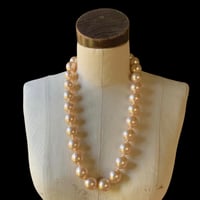 Image 1 of Faux Pearl and Rhinestone Necklace