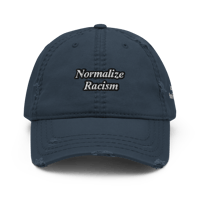 Image 2 of Normalize Racism Distressed Dad hat