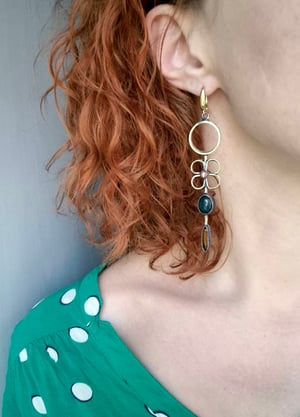 Long flowers earrings 