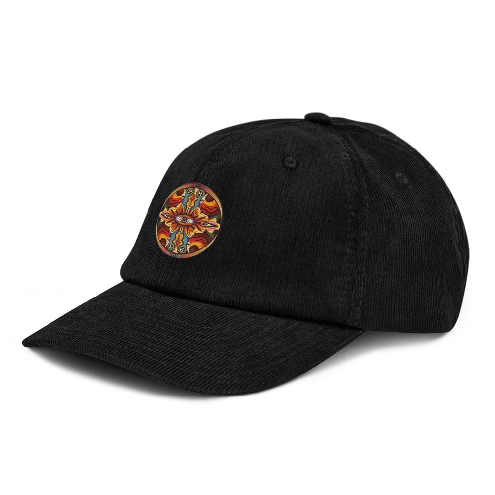 Image of Trippy Eye Corduroy Cap - Black