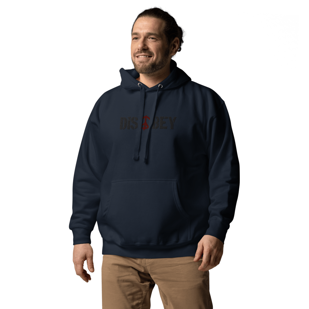 DISOBEY EMBROIDERED UNISEX PREMIUM HOODIE