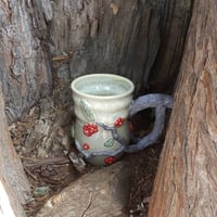 Image 4 of Tree Branch Mug with Red Flowers
