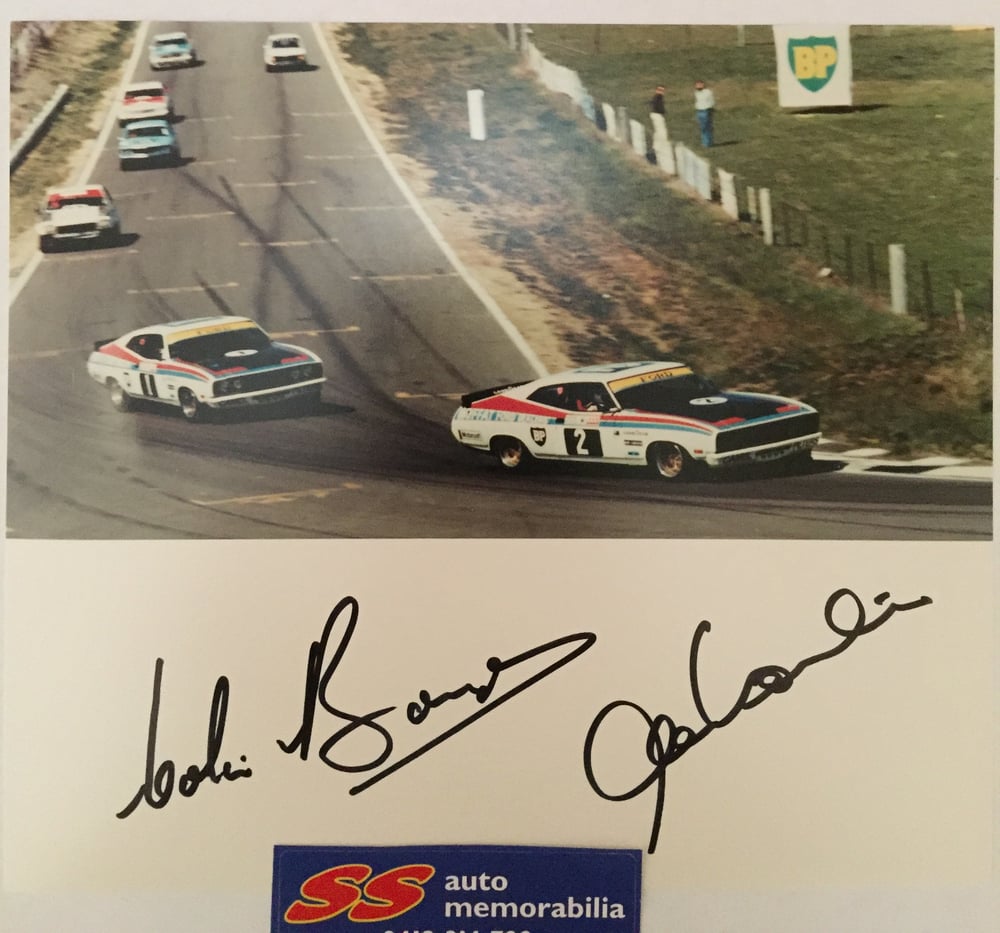 Image of Bathurst 1977 Moffat Ford 1-2. Framed photo set. Signed all 4 drivers. Final release.