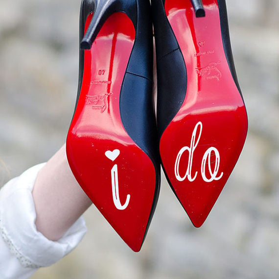 Image of i do wedding shoe decal