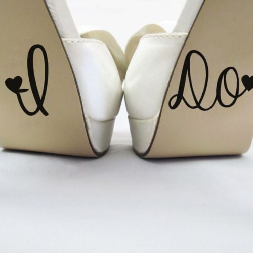 Image of I Do Decal, Wedding Decals, Wedding Shoe Decals, Wedding Stickers