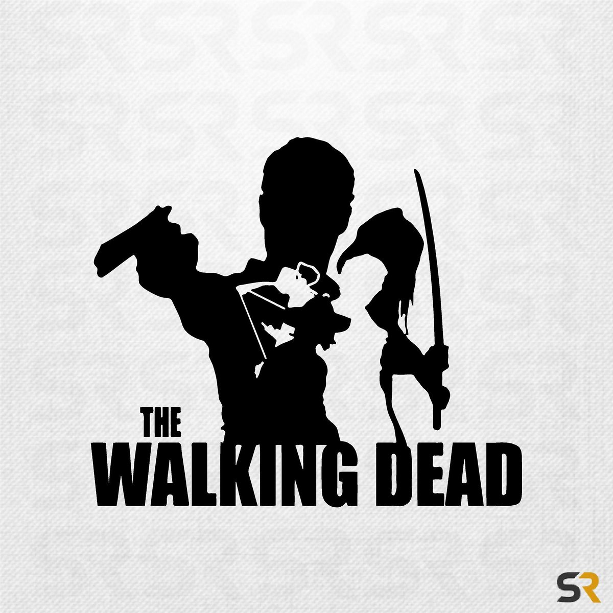 The Walking Dead Movies Stickers, Walking Dead Gun Sticker, Walking ...